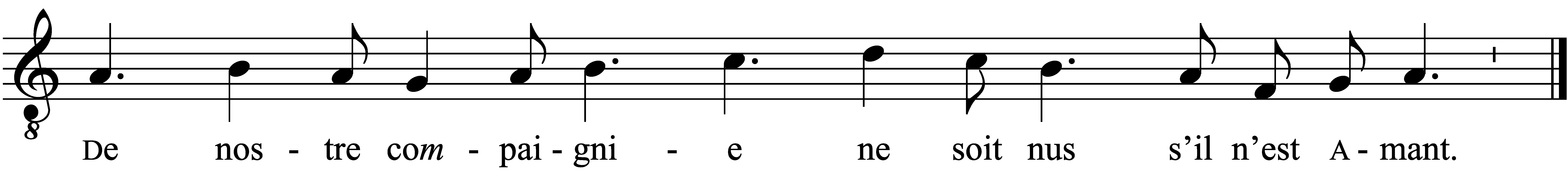 Refrain musical notation